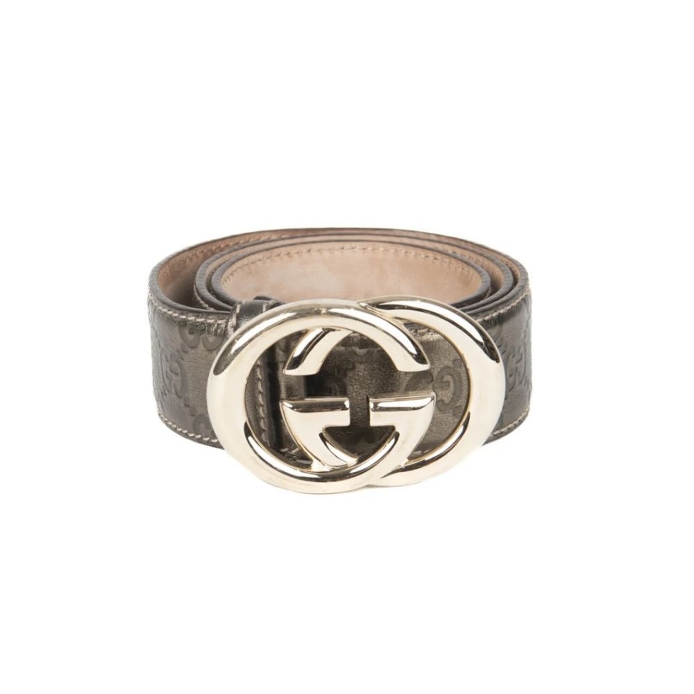Gucci GG Monogram Leather Belt